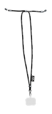 Žakárový lanyard crossbody Snapsling s držákem na telefon a integrovaným kabelem