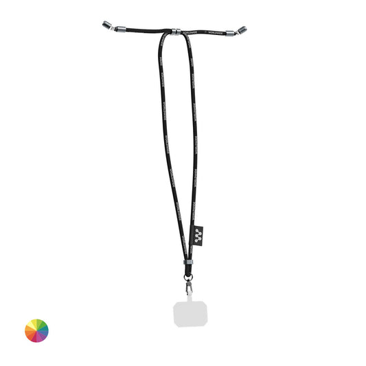Žakárový lanyard na krk Snapneck s držákem na telefon a integrovaným kabelem