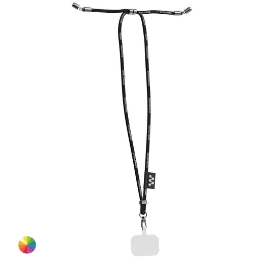 Žakárový lanyard crossbody Snapsling s držákem na telefon a integrovaným kabelem