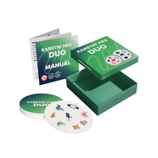 Zakázková karetní hra DUO - krabička dno/víko