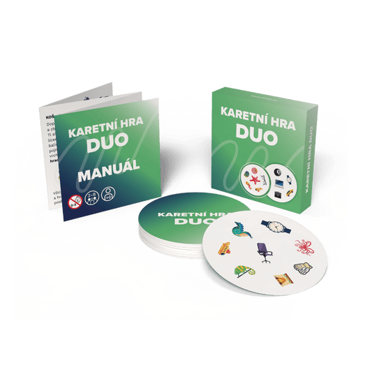Zakázková karetní hra DUO - klopová krabička