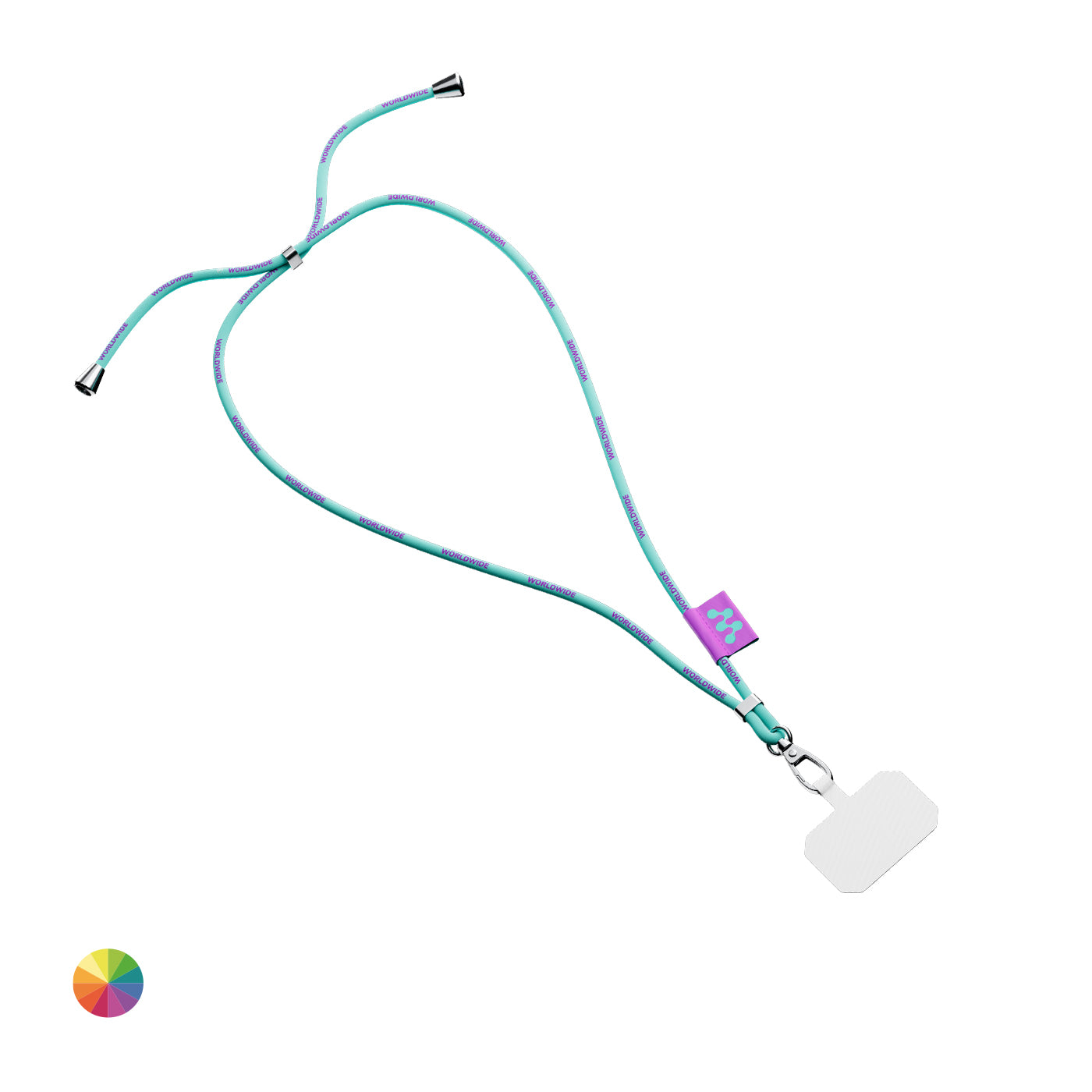 Žakárový lanyard na krk Whip s držákem na telefon