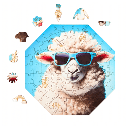 Dřevěné puzzle v HDF krabici ve vlastní grafice