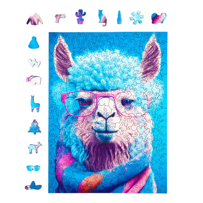 Dřevěné puzzle v HDF krabici ve vlastní grafice