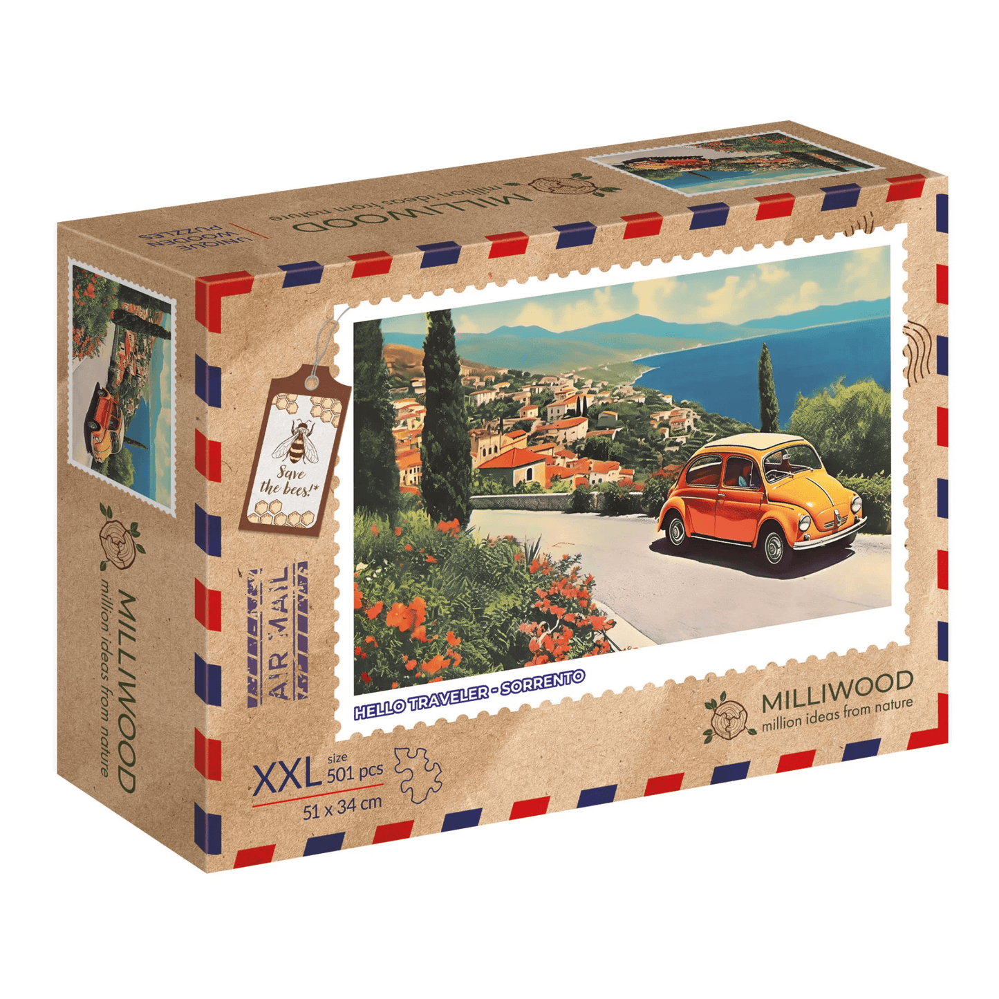 Dřevěné puzzle v krabici ve vlastní grafice