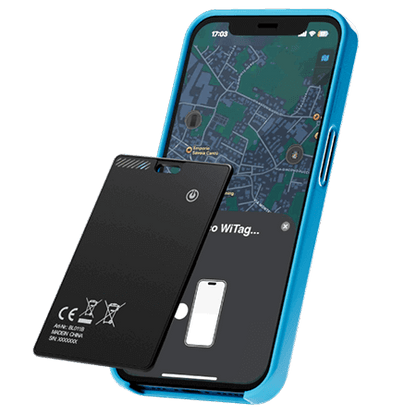 Lokátor předmětů ve tvaru karty Orbit Card (Apple Find My)