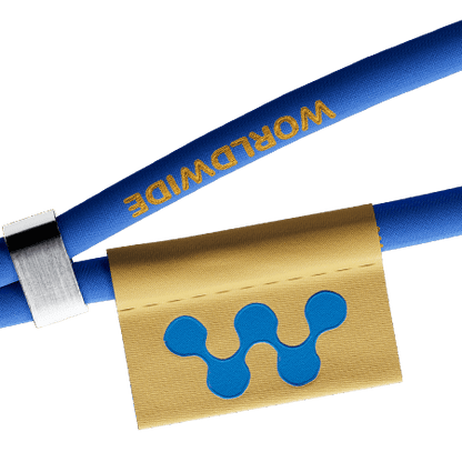 Žakárový lanyard crossbody Snapsling s držákem na telefon a integrovaným kabelem