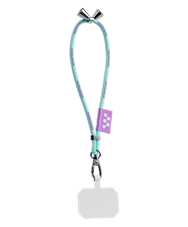 Žakárový lanyard na zápěstí Whip mini s držákem na telefon