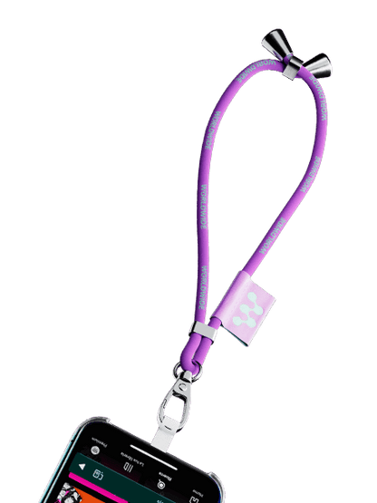 Žakárový lanyard na zápěstí Whip mini s držákem na telefon