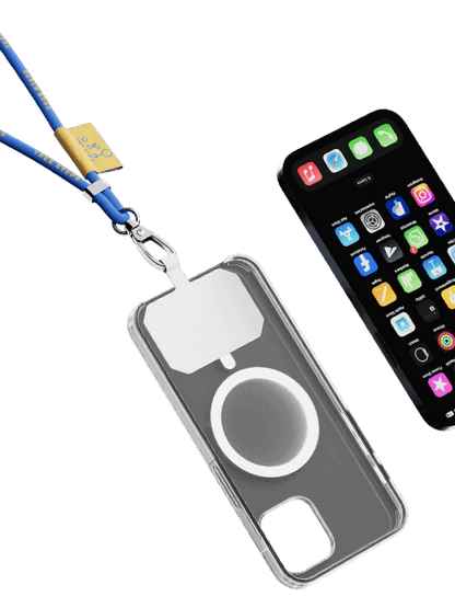 Žakárový lanyard na krk Whip s držákem na telefon